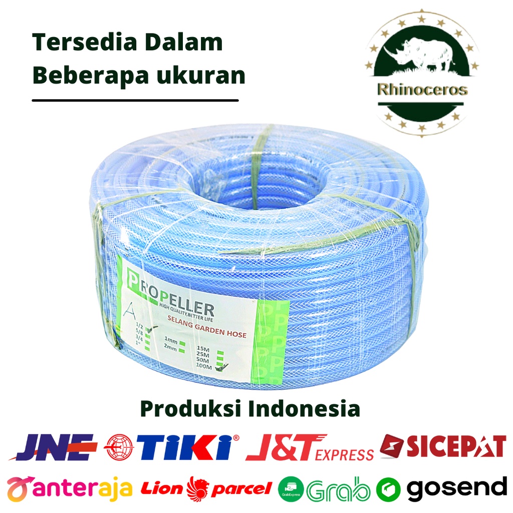 Selang Air 5/8 Benang Bening 2MM PerMeter Selang Air Taman Selang Siram Tanaman Selang Air Elastis