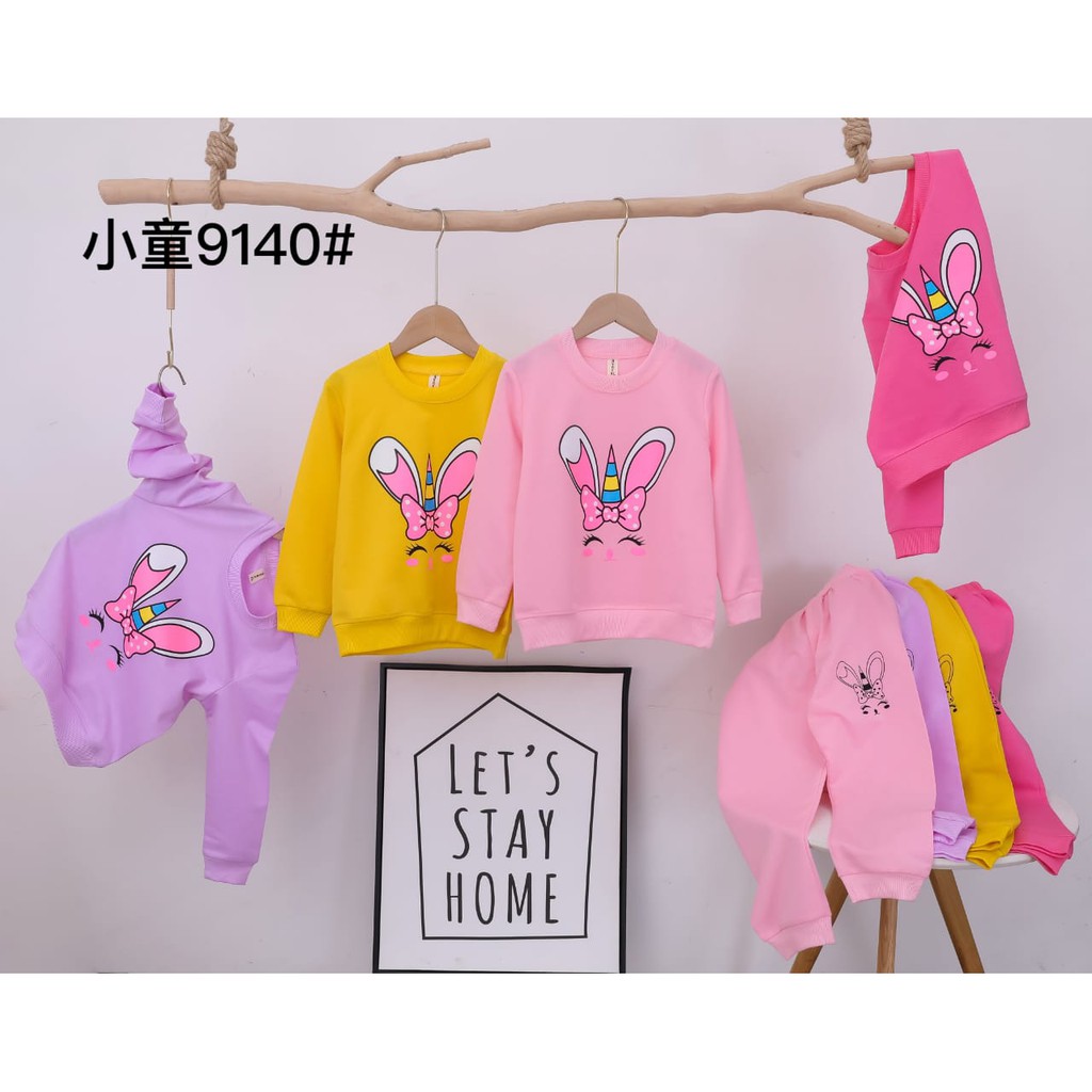 Stelan Anak Perempuan Import Usia  1 - 2 Tahun Batita | Sweater Setelan Anak Cewek | Baju Switer Stelan Anak Perempuan Import 1 - 2 Tahun