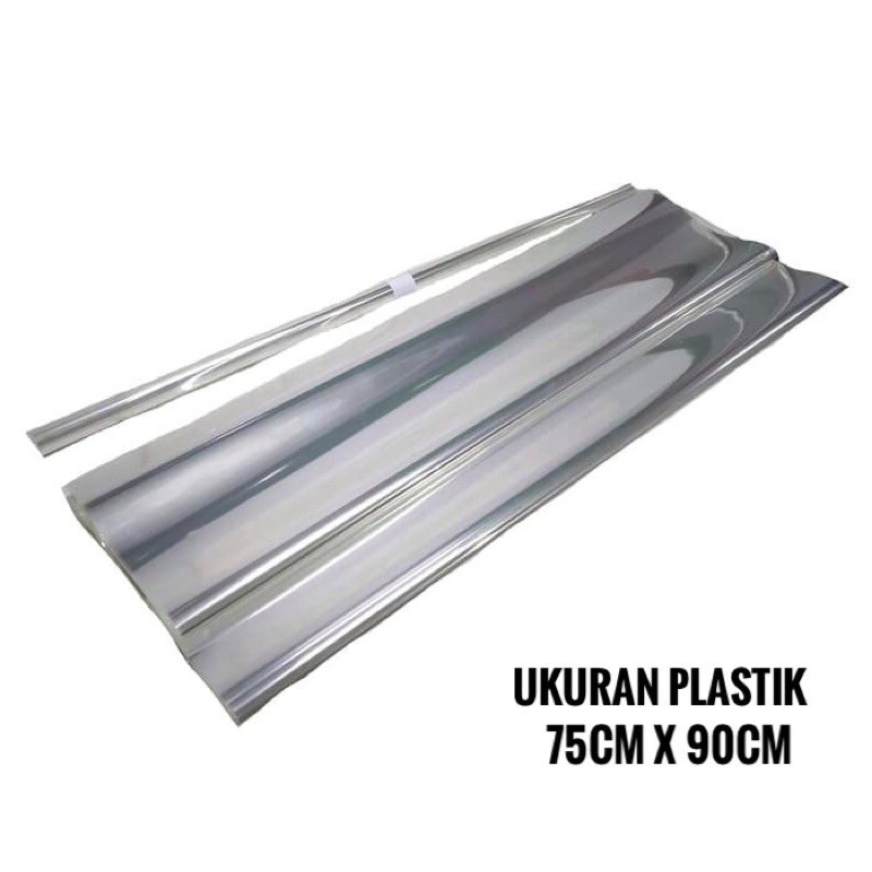Plastik Bening Florist/Parcel 75x90cm isi 40 PROMO 75cm TEBAL / Plastik Bening / Plastik Bunga Premi