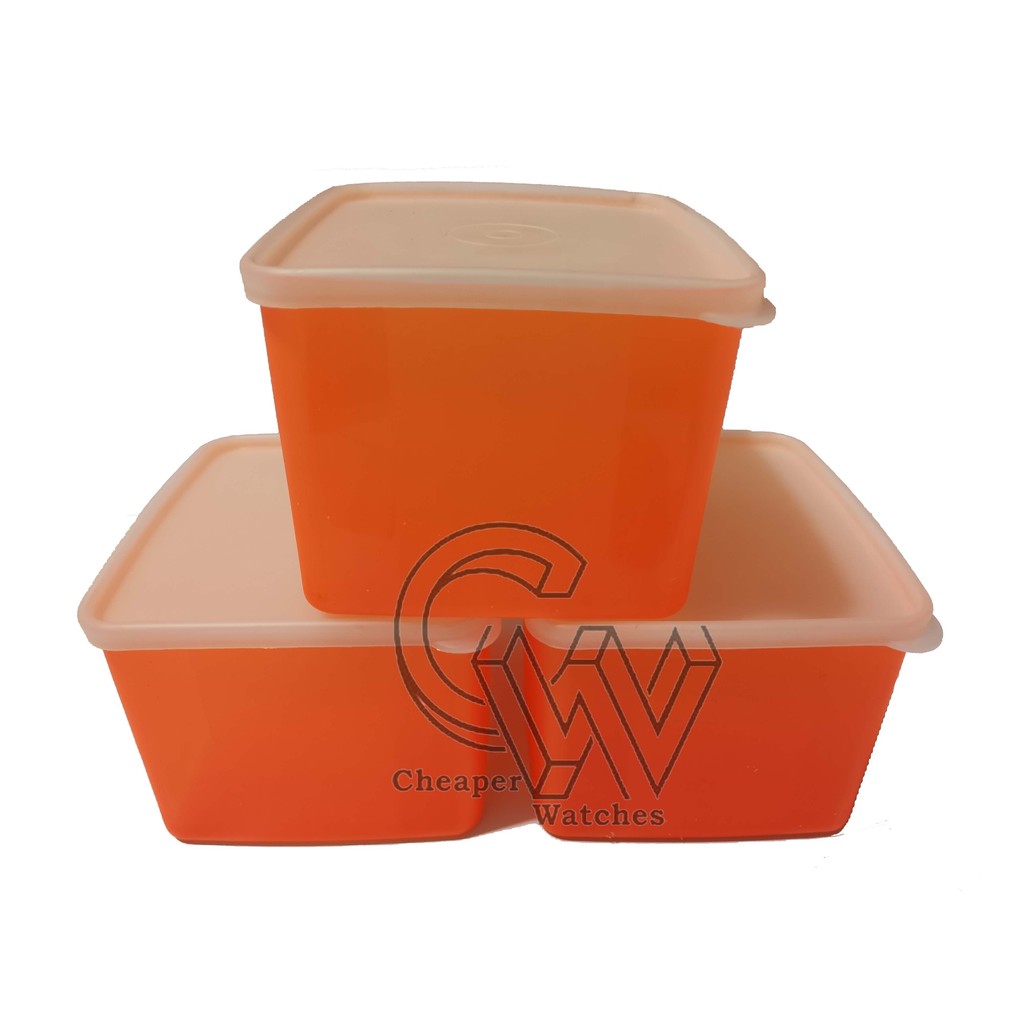 Cheaper-(6pcs)-Toples Plastik Persegi Berwarna Motif Premium Lunch Box 1000ML / 1 Liter Termurah COD