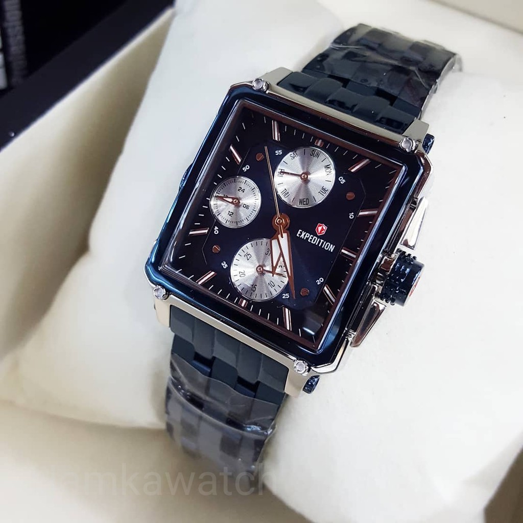 jam tangan / Watch_Id wanita expedition original e6618 silver blue