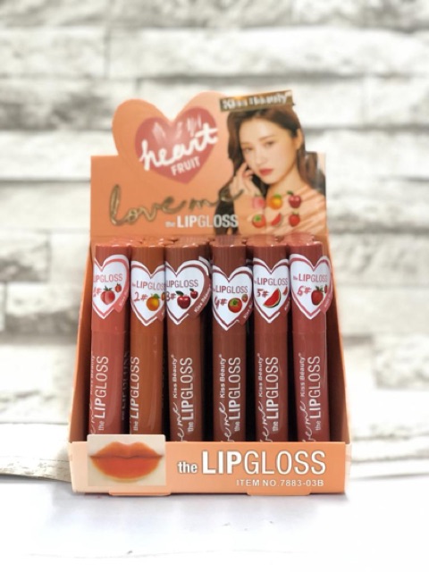 [PERBOX] LIPCREAM NUDE KISS BEAUTY LOVE ME FRUIT 7883-03B