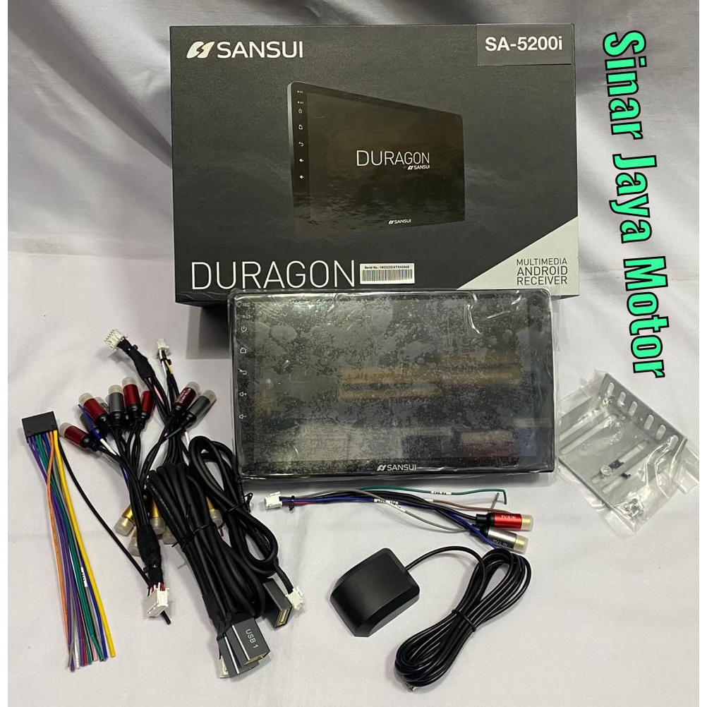 Headunit Double din android sansui duragon SA 5200i Ram 2/32 GB voice command