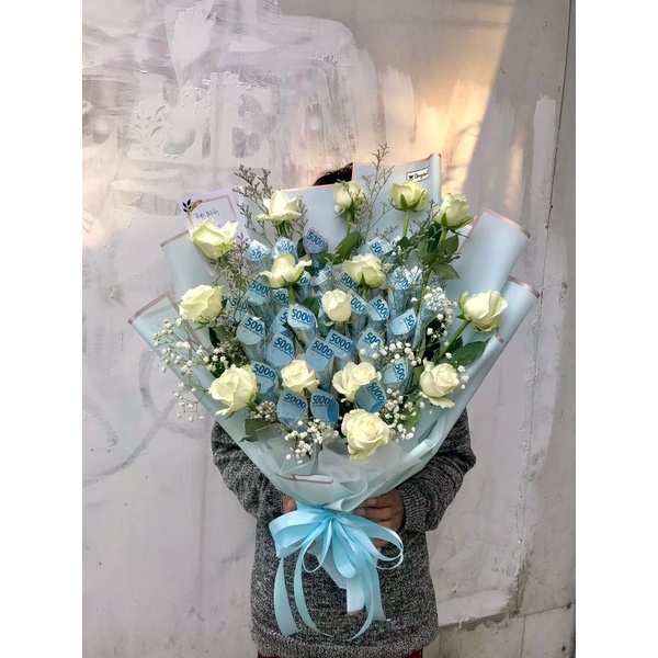 buket uang asli money bouquet/ buket bunga/bunga wisuda/bunga ultah