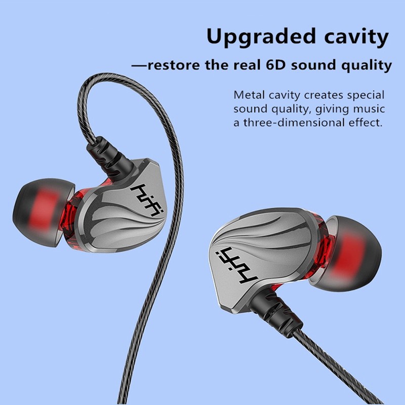 [Headset Gaming] Sport Music 6D Surround Stereo Bass Hifi dengan Mic Earphone Headphone Gaming