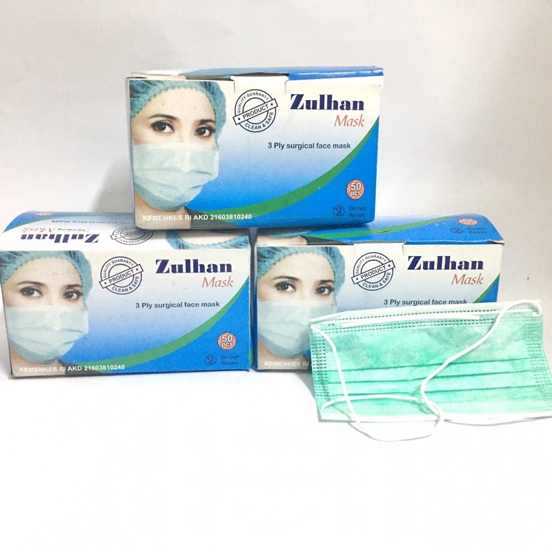Masker Medis Zulhan Hijab/ Earloop/ Non hijab