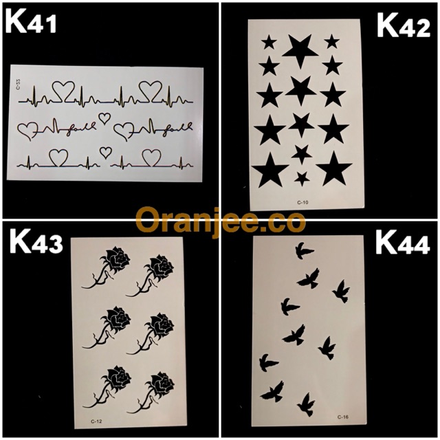 TEMPORARRY TATTOO TATO  TEMPORER  STICKER WATER 