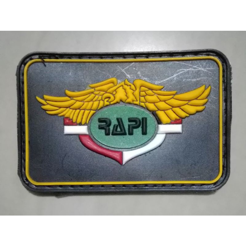 EMBLEM KARET PATCH RUBBER BERPEREKAT WINGS RAPI