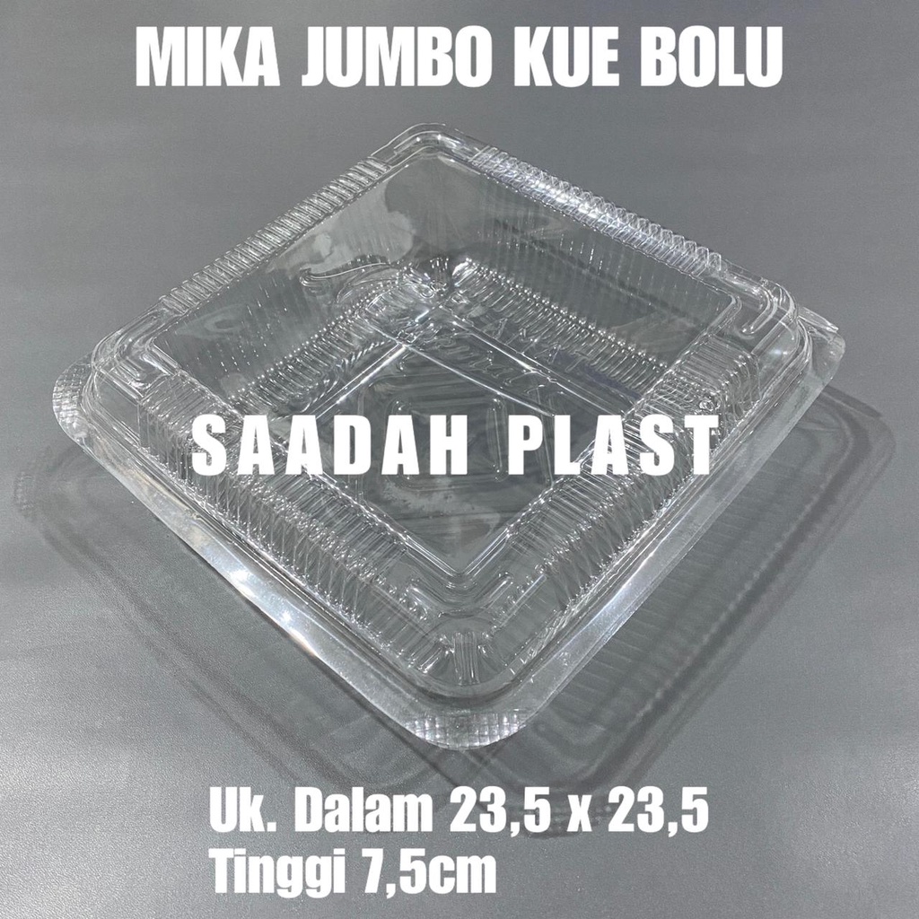 (ISI 50) MIKA JUMBO KUE BOLU - MIKA PLASTIK BESAR KOTAK BOX KEMASAN KUE