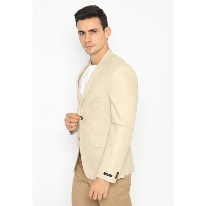 Jobb Harvent-T2 Blazer Pria Slim Fit Khaki