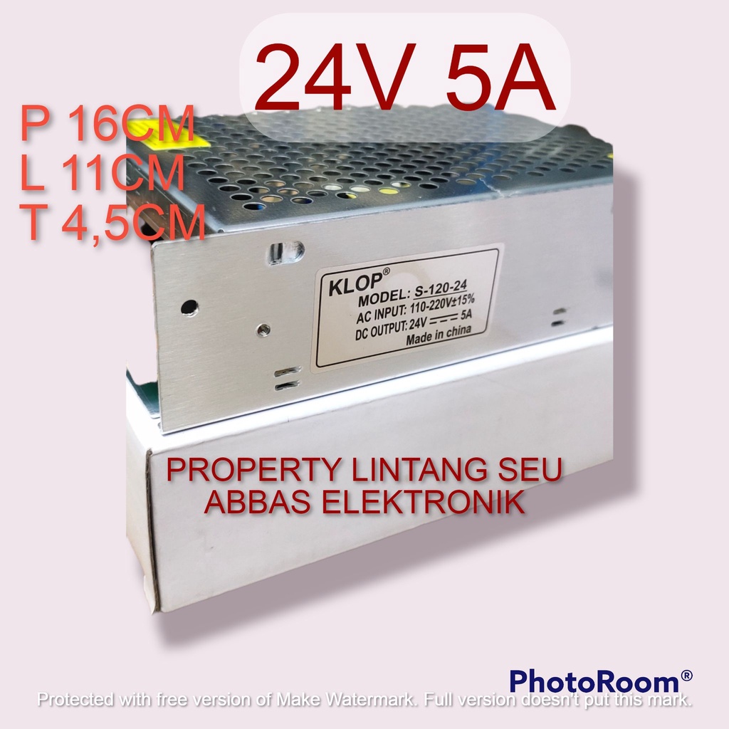 POWER SUPPLY ADAPTOR KALENG 24V 5A 24V5A 24 VOLT 5 AMPERE