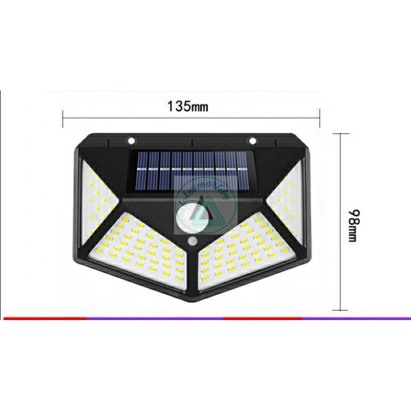 Lampu Sensor Tenaga Surya 100 LED / Sensor Light LED 100 LED / Solar panel