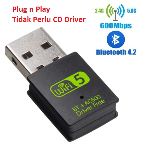 USB Wifi Dual Band Wireless 2.4Ghz 5Ghz Include Bluetooth 2 in 1 Combo