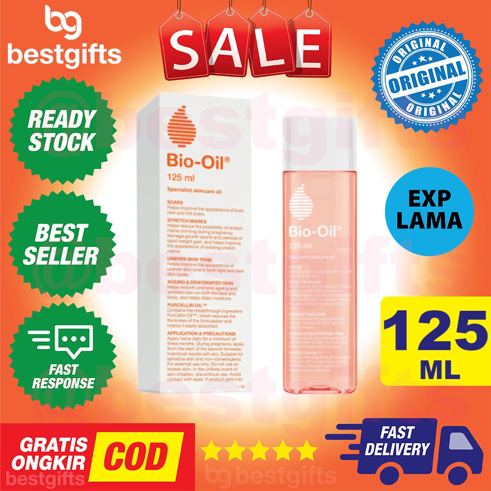 BIO OIL 125 ML 125ML BIOOIL PENGHILANG BEKAS LUKA PASCA HAMIL SCAR STRETCH MARK SELULIT STREACHMARK