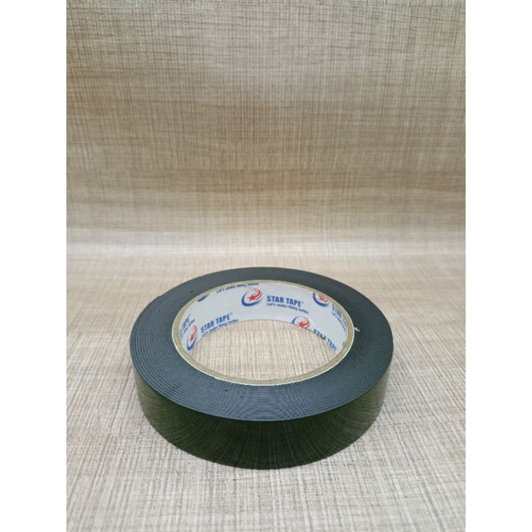 Isolasi Bolak Balik Double Side Foam Tape Double Tape Hijau Hitam Spons Tebal Star Tape 1 inch 24mm Asli