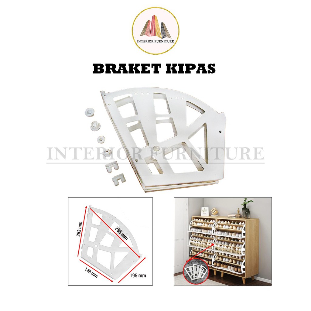 Rak Sepatu Kipas / Rak Sepatu Putar / Bracket Fitting Lipat / Bracket Rak Sepatu Lipat