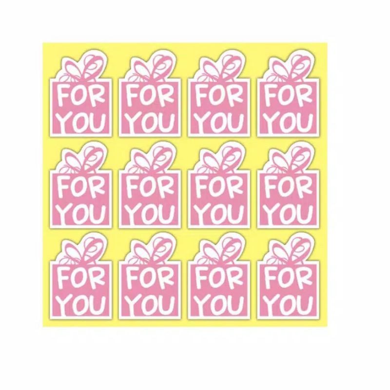 

1lembar12pcs stiker ins diy thankyou kupu/sticker lucu pink/souvenir