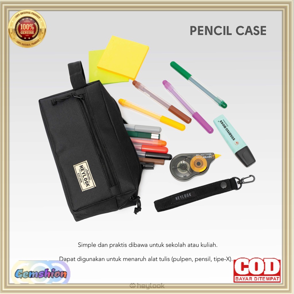 

TEMPAT PENSIL KOTAK PENSIL PENCIL CASE SEKOLAH KULIAH KANTOR KERJA HEYLOOK