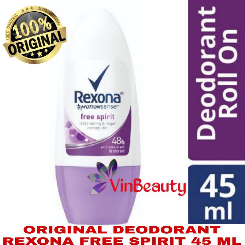 ORIGINAL REXONA FREE SPIRIT 45 ML / DEODORANT ROLL ON REXONA WOMEN ANTI PERSPIRANT 48H