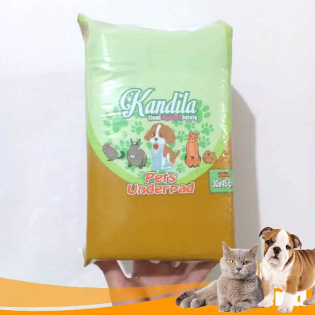 TRAINING PAD UNDERPAD Kandila 45 x 60 dan 30 x 45 Alas kandang pipis Anjing Kucing Kelinci Hamster