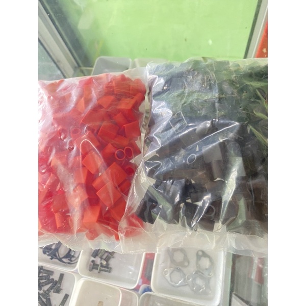 Cover Terminal Battery - Karet Tutup Terminal Aki Motor Merah + Universal