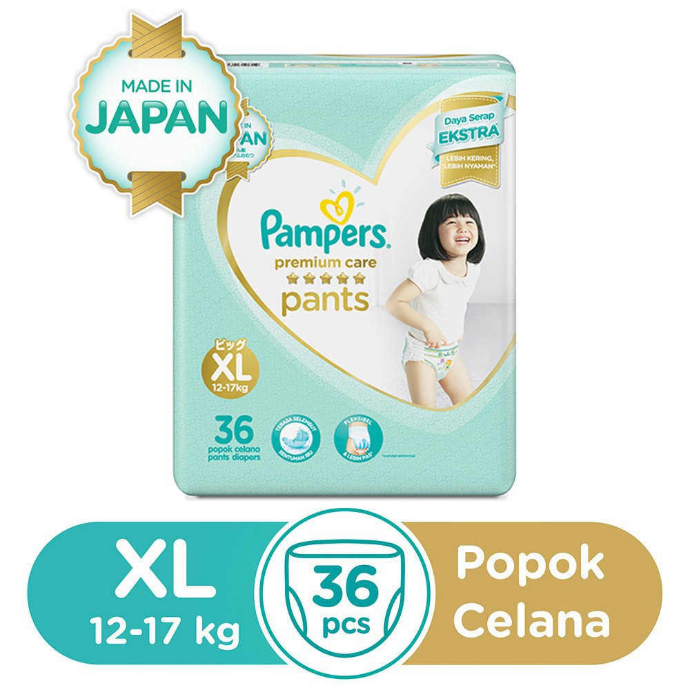 Pampers Popok Premium Care Active Baby Pants - XL 36