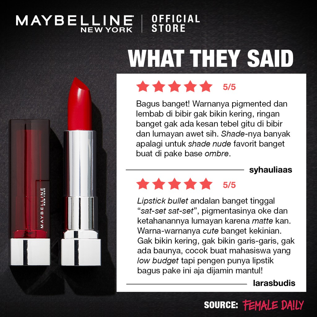 Maybelline Color Sensational The Creamy Mattes - Matte Lipstick Make Up