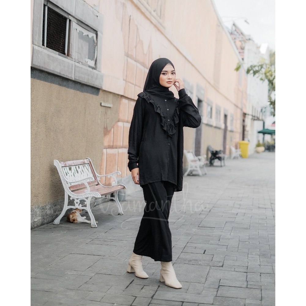 vSamantha - Pajamas / Piyama One Set Kemeja Rayon Nanda-3