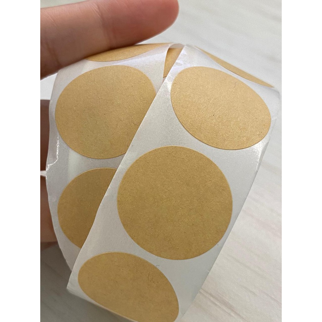 

Stiker Label Sticker Craft Brown Coklat Kraft Segel Seal Event Product