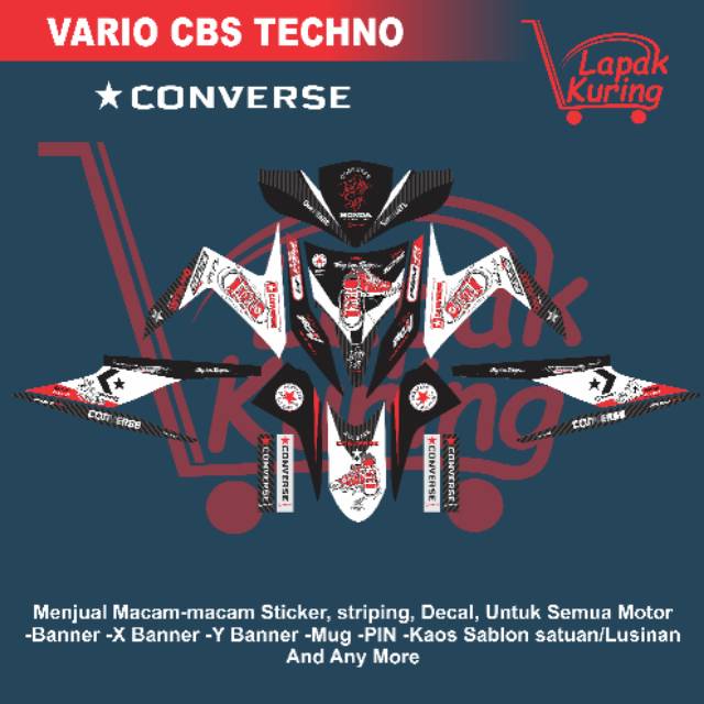 DECAL STICKER MOTOR HONDA VARIO CBS TECHNO CONVERSE