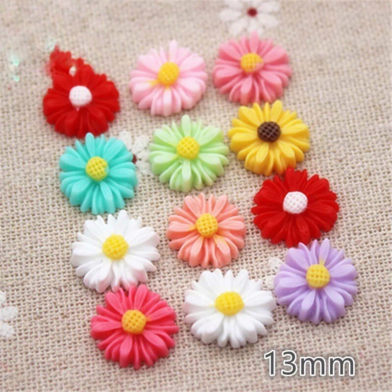 BUNGA DAISY UKURAN 13mm WARNA SMOOTH DAN DOFF