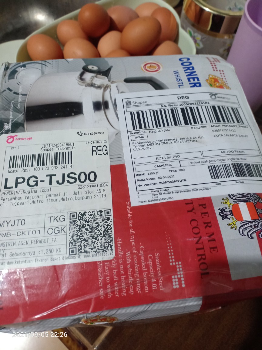 Teko Air Masak Bunyi Stainless Steel Imperial 4 Liter