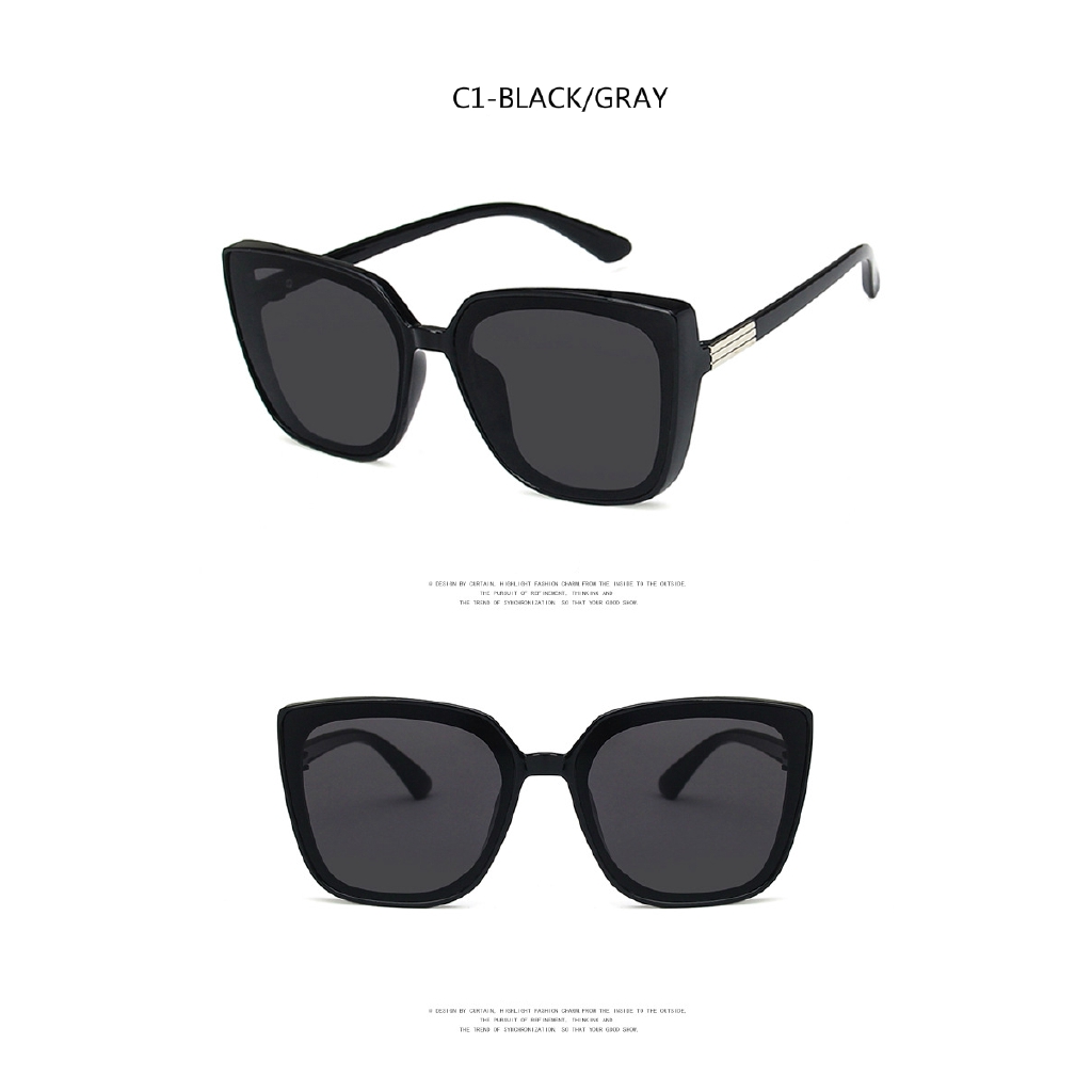 Fashion square frame European and American cat-eye thick-rim sunglasses