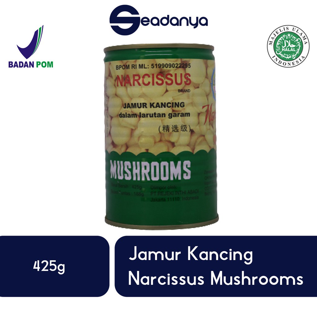 

Narcissus Mushroom - Jamur Kancing 425g Mushrooms - Halal MUI & BPOM