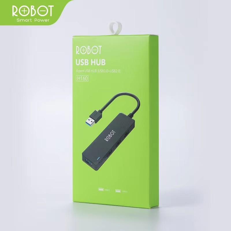 USB HUB PC ROBOT H160 4 Ports USB 2.0 &amp; USB 3.0 High Speed 5GBPS Original - Garansi Resmi 1 tahun