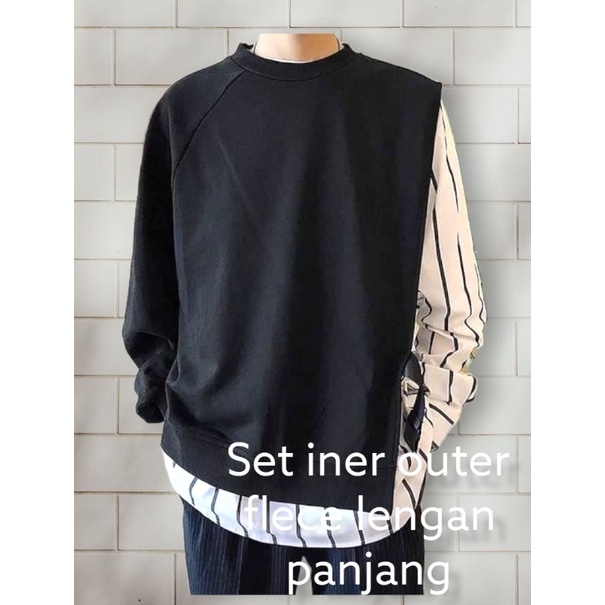 set iner dan outher flece lengan panjang