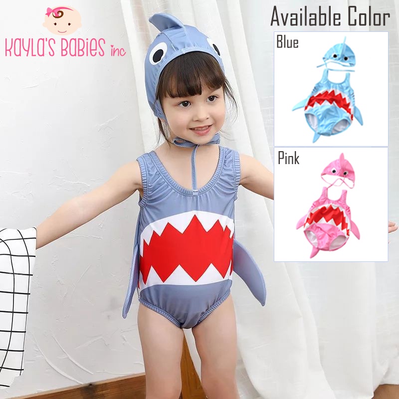 Baju Renang Anak Bayi Shark Baby Shark Ikan Hiu Swimsuit