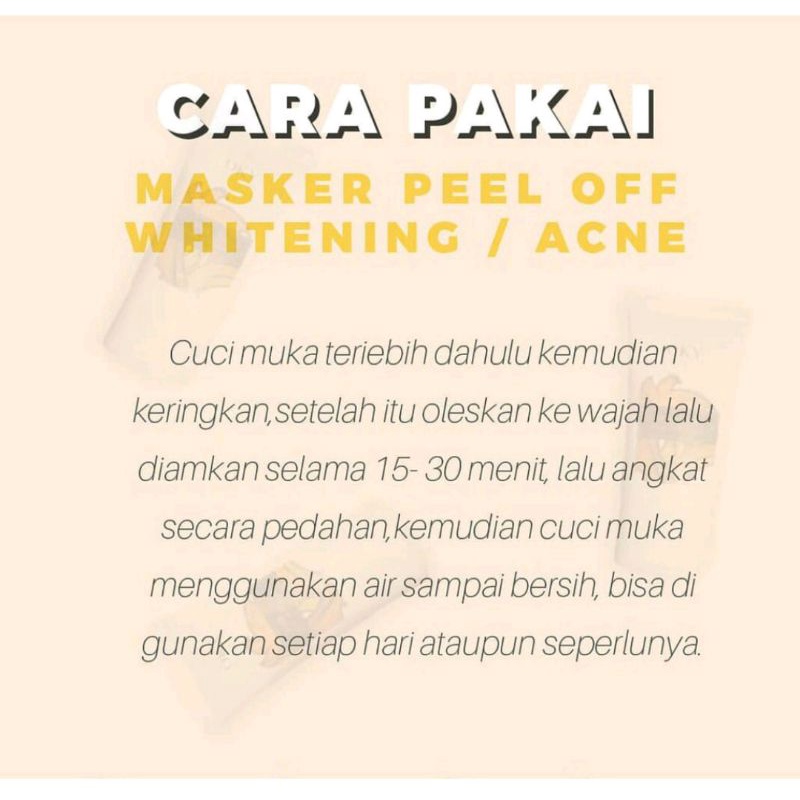 Peel off mask acne  Bening's