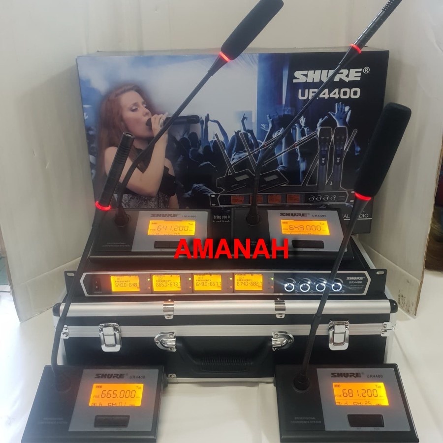 MIC WIRELESS PODIUM / CONFERENCE UR4400 / UR 4400 4BH MIC MEJA