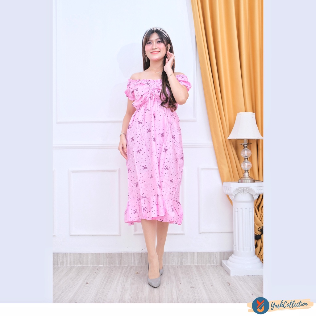 YashCollection Daster Casandra Daster Kekinian Fit XL-Casa Pitaloka Pink