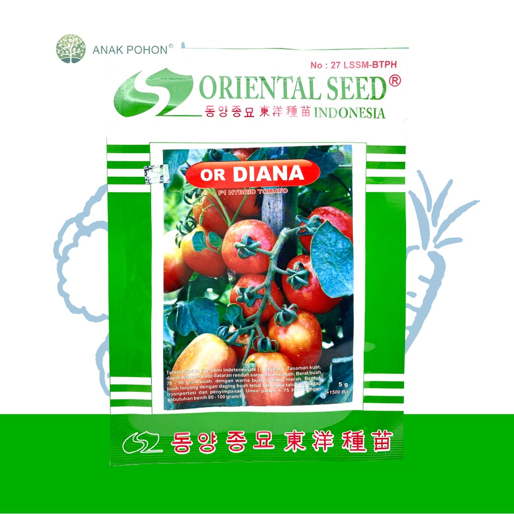 ( 1 PACK ) Benih Tomat OR Diana Hibrida - Oriental Seed - 5 GRAM