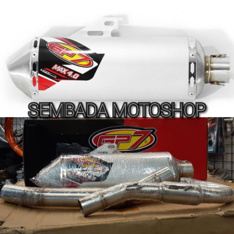 Knalpot GP7 MAX 4.0 Full Kompetisi CRF 150L KLX 150 BF DTRACKER Original GP7 Max 40 Bore up 250cc