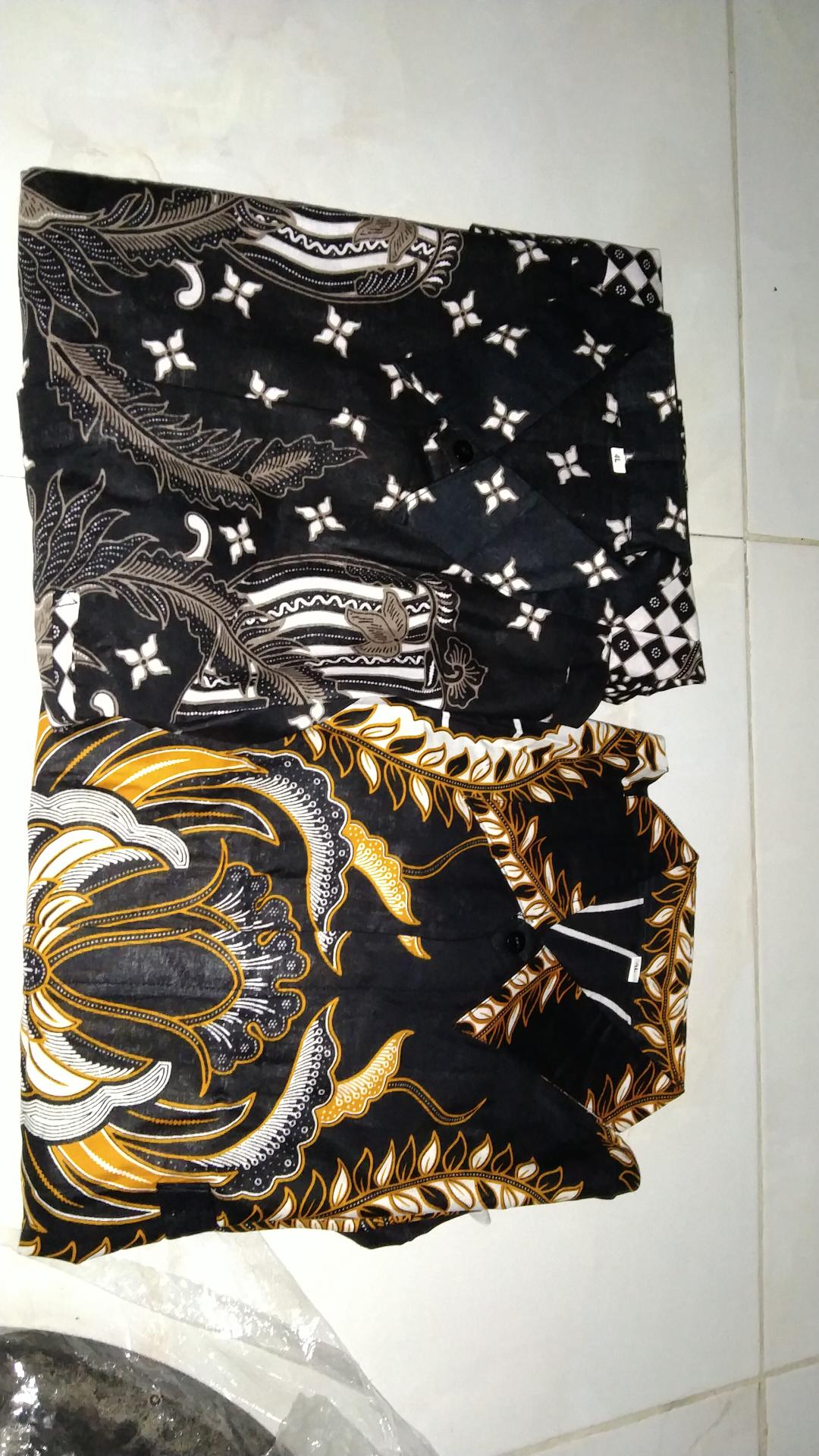684 Kemeja Batik Pria M S/d Bigsize 5l, Hem Laki Lengan Panjang Jumbo Seragam