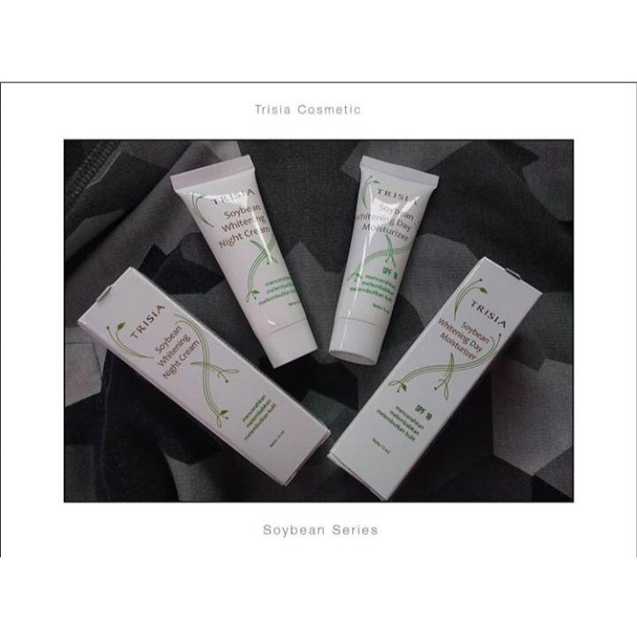 Trisia Paket Soybean Series [ Soybean Whitening Night Cream,Soybean Whitening Day Moisturizer ]