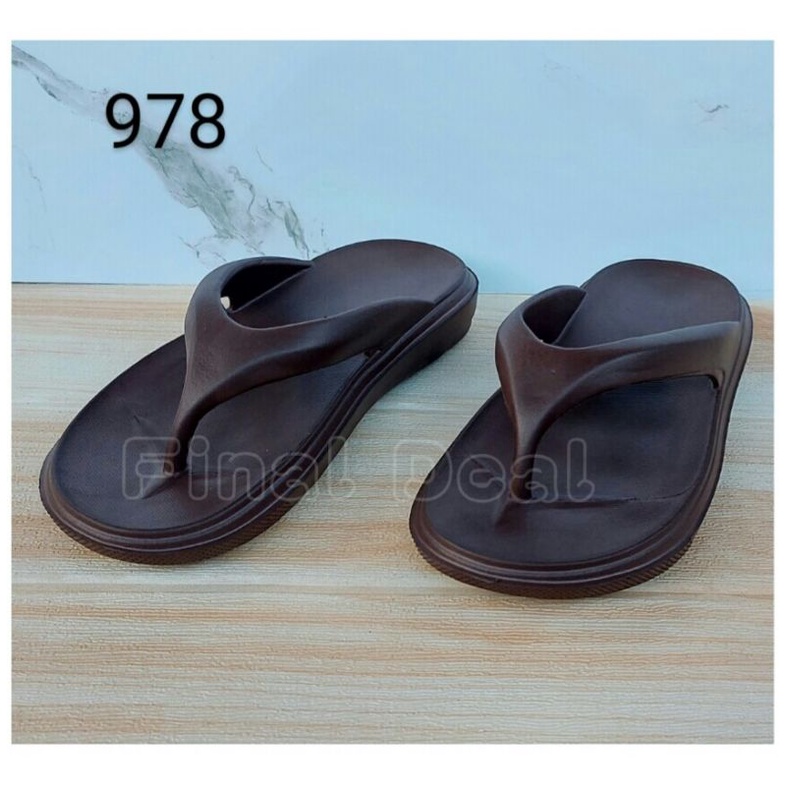 Sandal Jepit Karet Pria Wanita Flip Flop Sendal Rumah, Sandal Pantai Casual 978