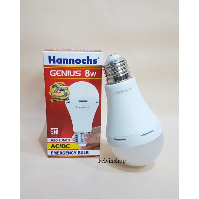 Lampu Led Emergency 8 Watt Hannochs Genius