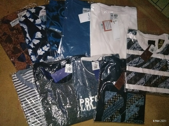 Manzone Kemeja Batik Pria Lengan Pendek Slim Fit Birawa 2-best Buy-blue