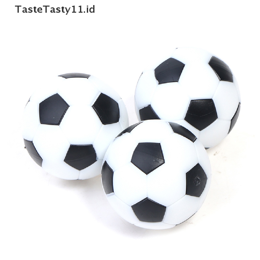 (TasteTasty) 6pcs Bola Sepak Meja Mini 32mm Bahan Plastik Warna Hitam / Putih