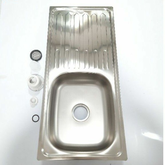 Bak cuci piring Stainless 96cm × 43cm + Afur Khusus DKI by Gosend - Grab