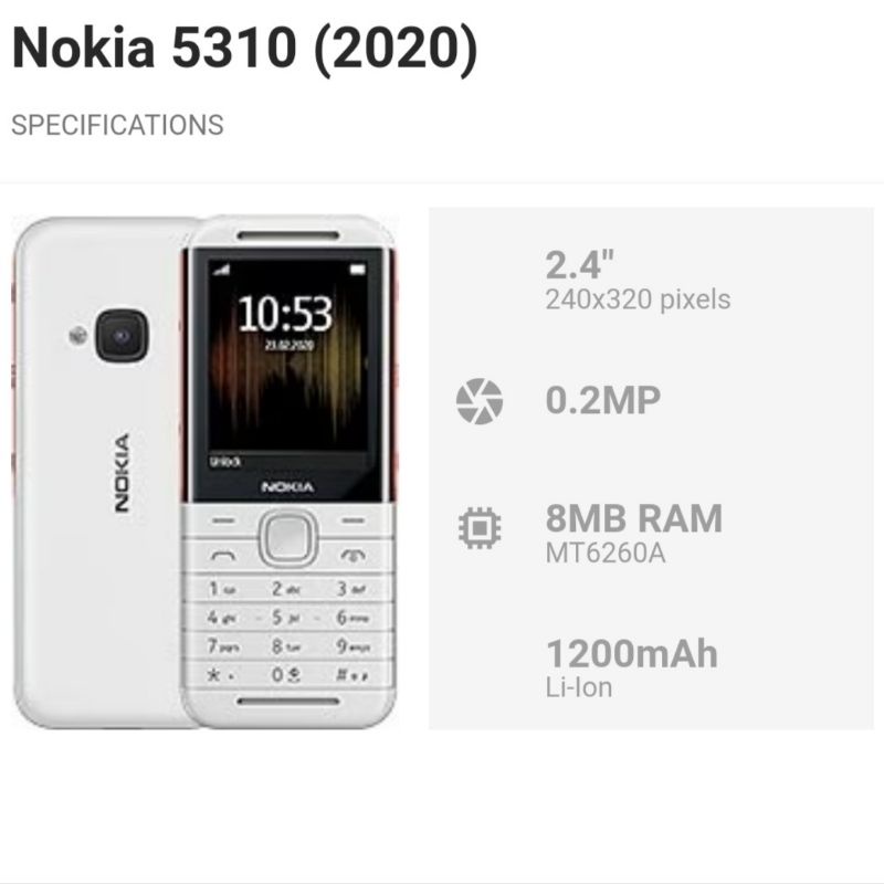 HP Nokia 5310 2020